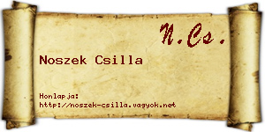 Noszek Csilla névjegykártya